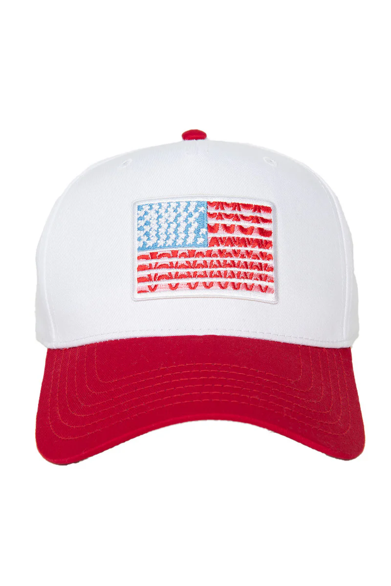 American Flag Two-Toned Hat - Image 4
