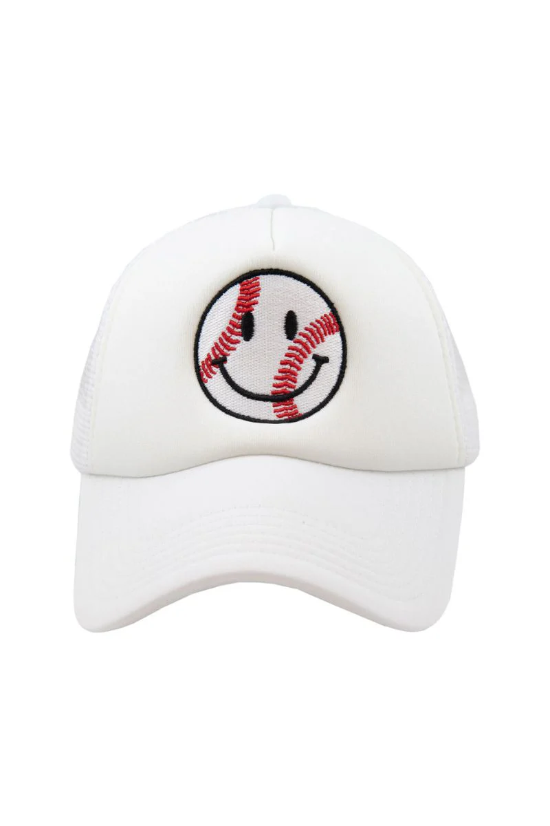 Baseball Happy Face Foam Women's Hat - Image 3