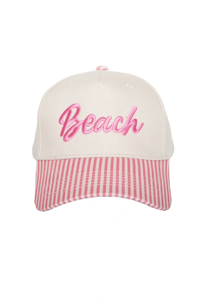Beach Cursive Vintage Snapback Hat - Image 4