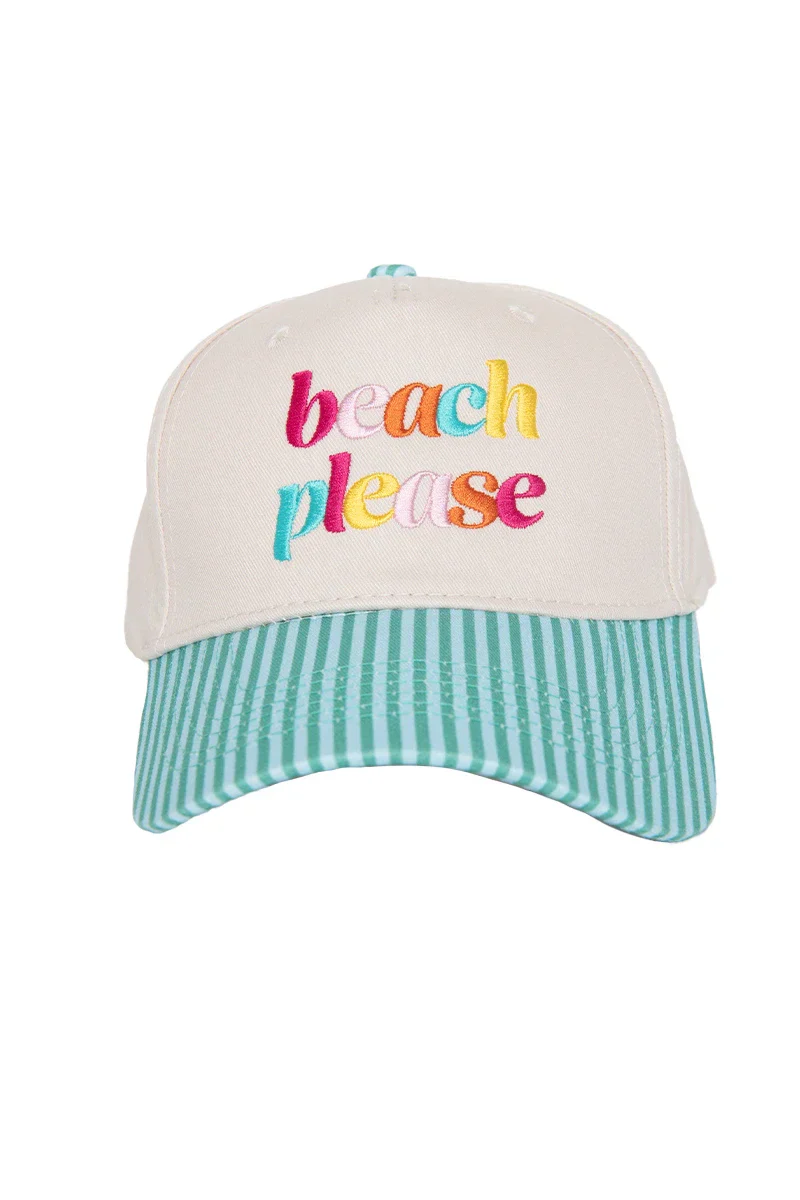 Beach Please (Lowercase) Women's Two-Toned Hat - Image 2
