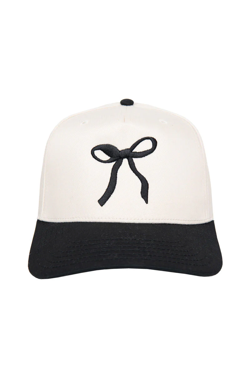 Coquette Bow Vintage Two-Toned Hat - Image 9
