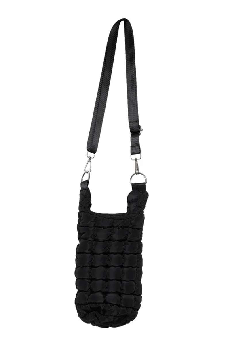 Black Puffer Water Bottle Carrier Bag - Image 5