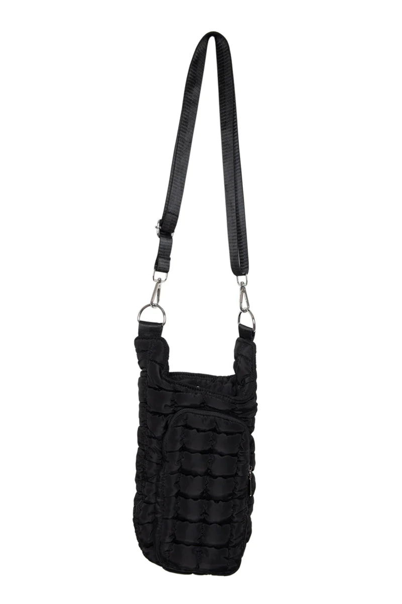 Black Puffer Water Bottle Carrier Bag - Image 6