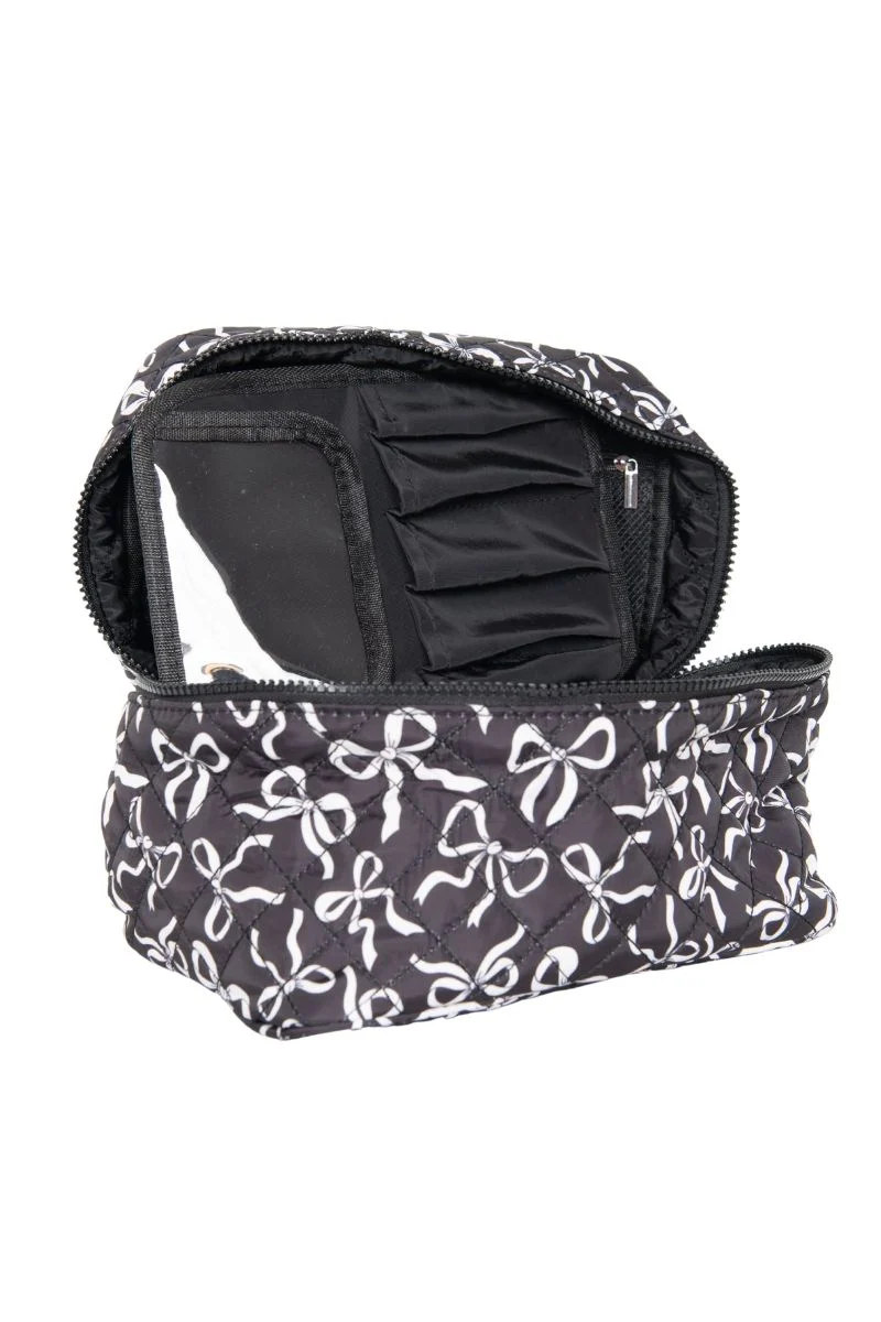Black & White Coquette Bows All Over Makeup Bag - Image 4