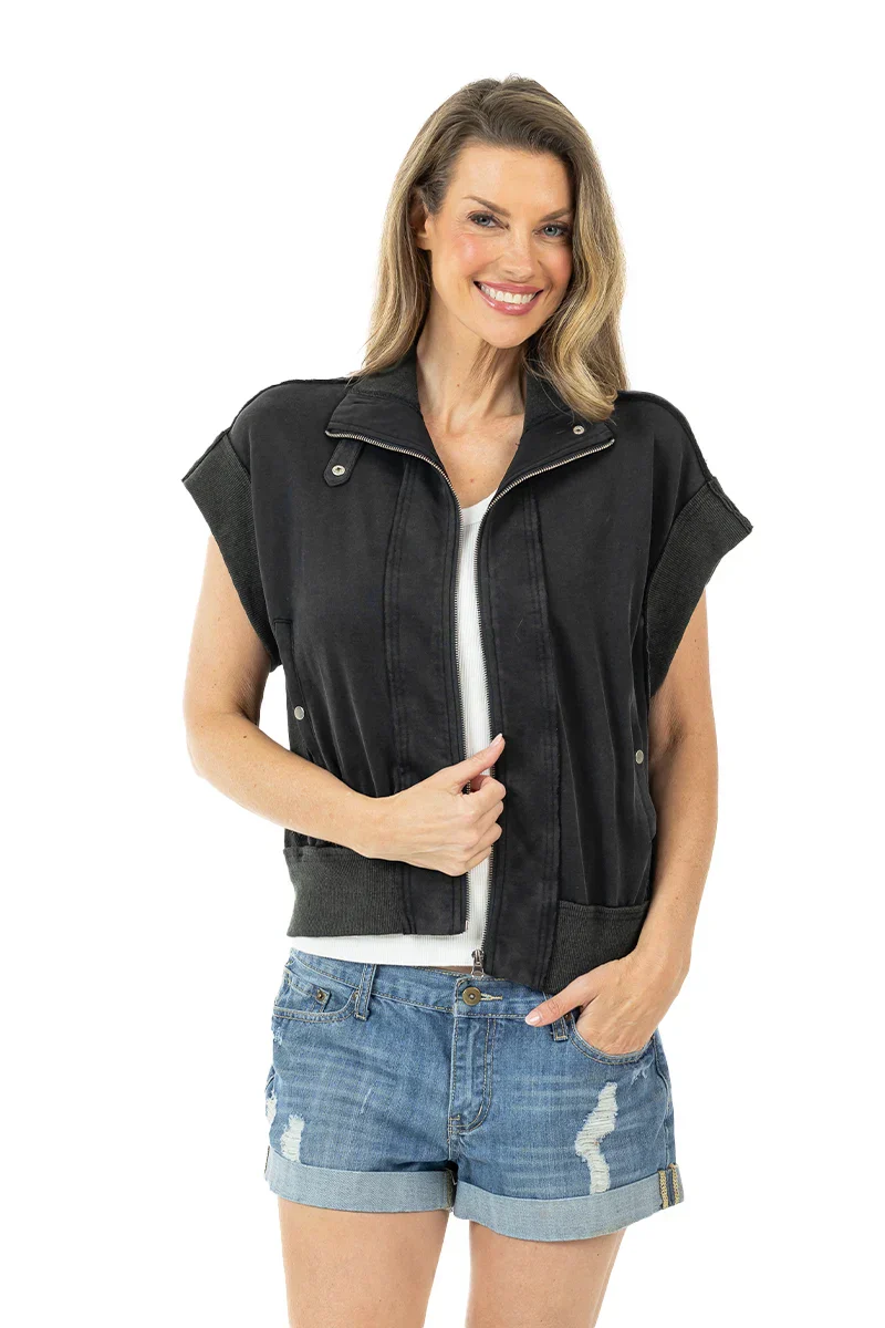 Black Women's Vest Lightweight - Image 4