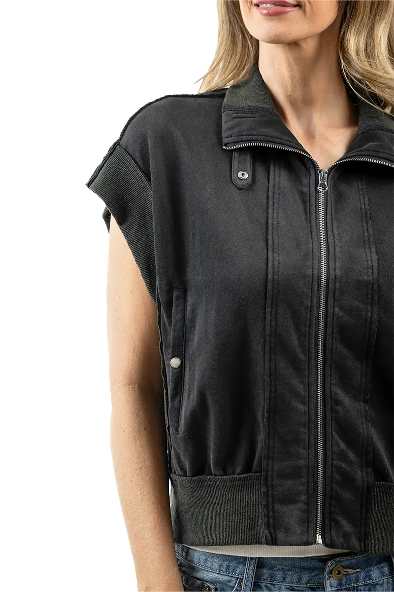 Black Women's Vest Lightweight - Image 6