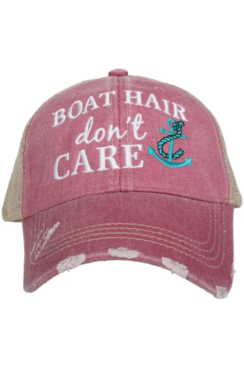 Boat Hair Don't Care Women's Trucker Hat - Image 4