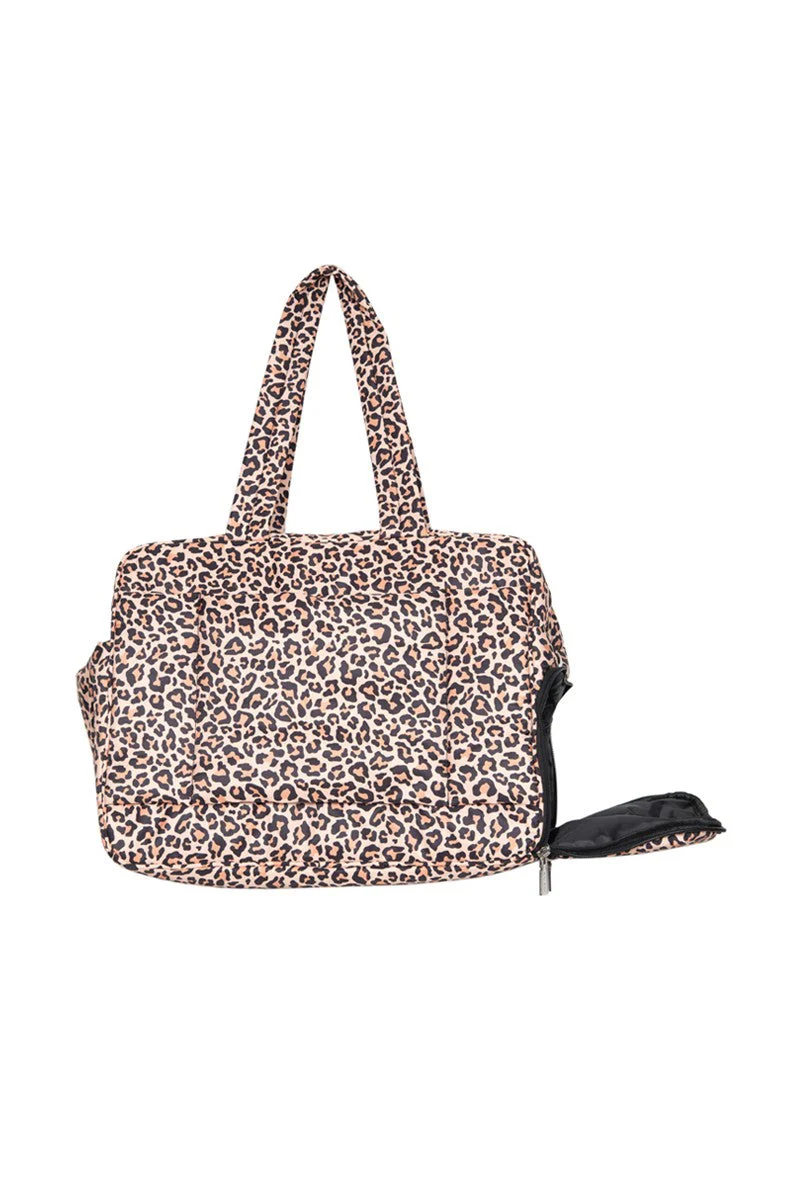 Brown Leopard Print Weekender Bag - Image 3