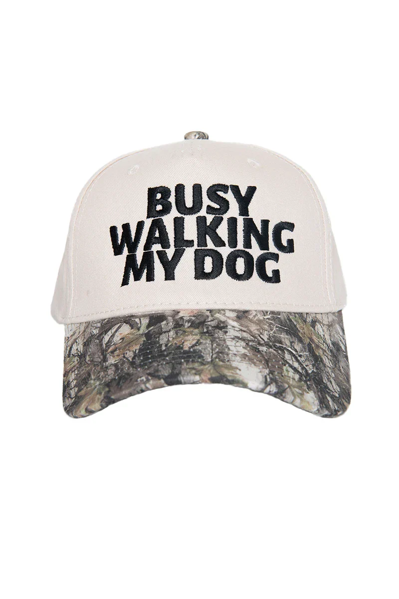Busy Walking My Dog Vintage Trucker Hats - Image 5