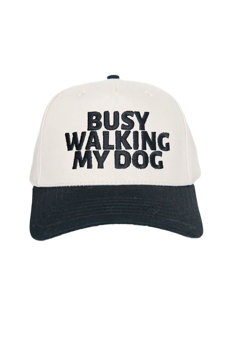 Busy Walking My Dog Vintage Trucker Hats - Image 6