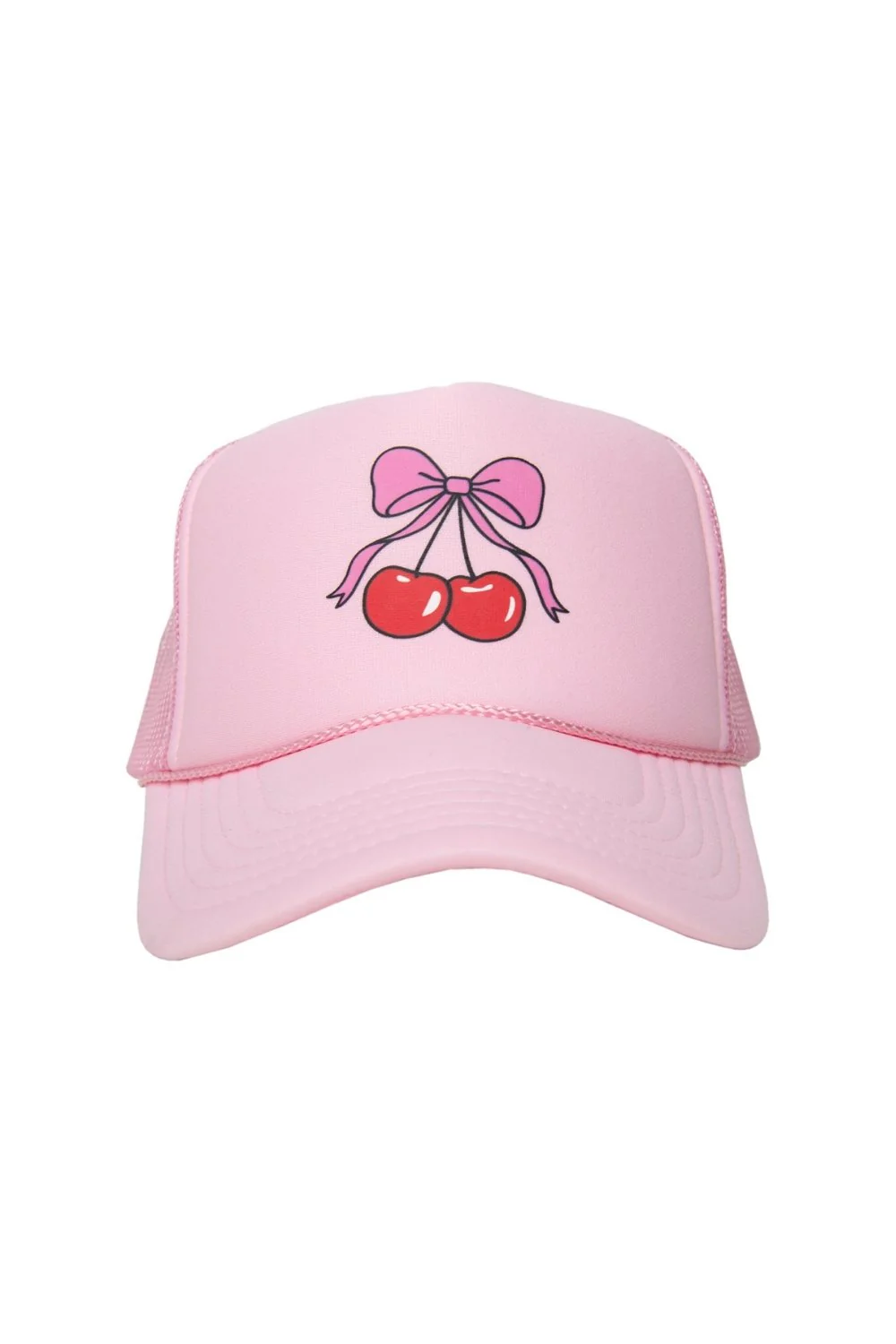 Cherry Bow Foam Mesh Hat - Image 4