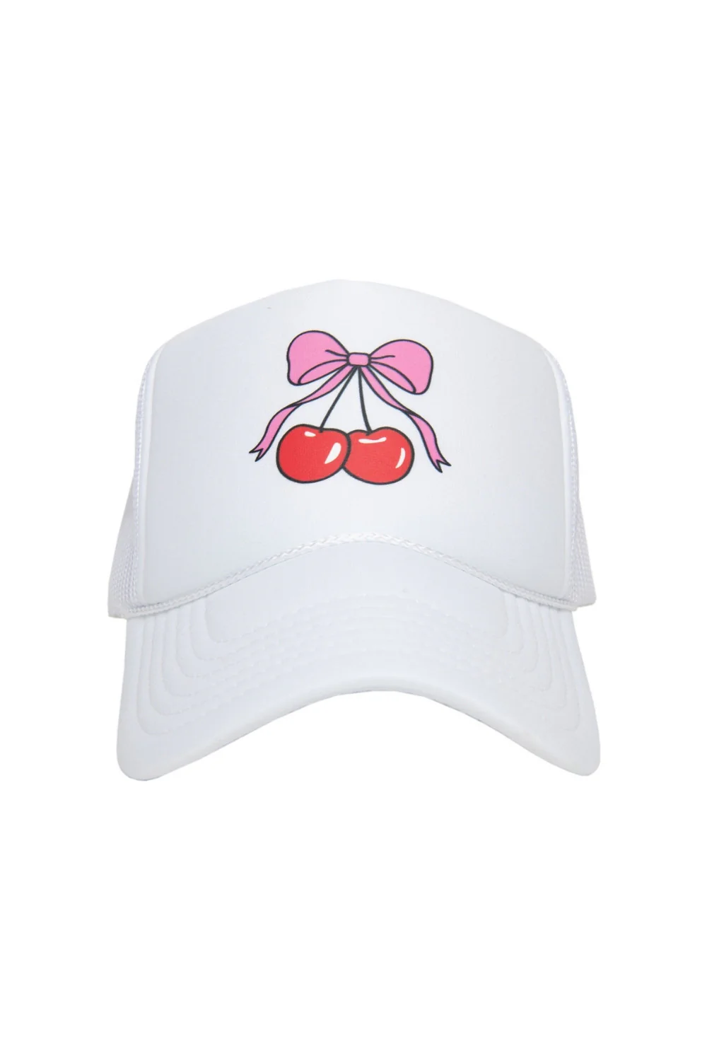 Cherry Bow Foam Mesh Hat - Image 5