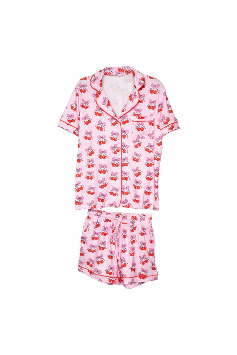 Cherry Bow Repeat Two Piece PJ Set - Image 5