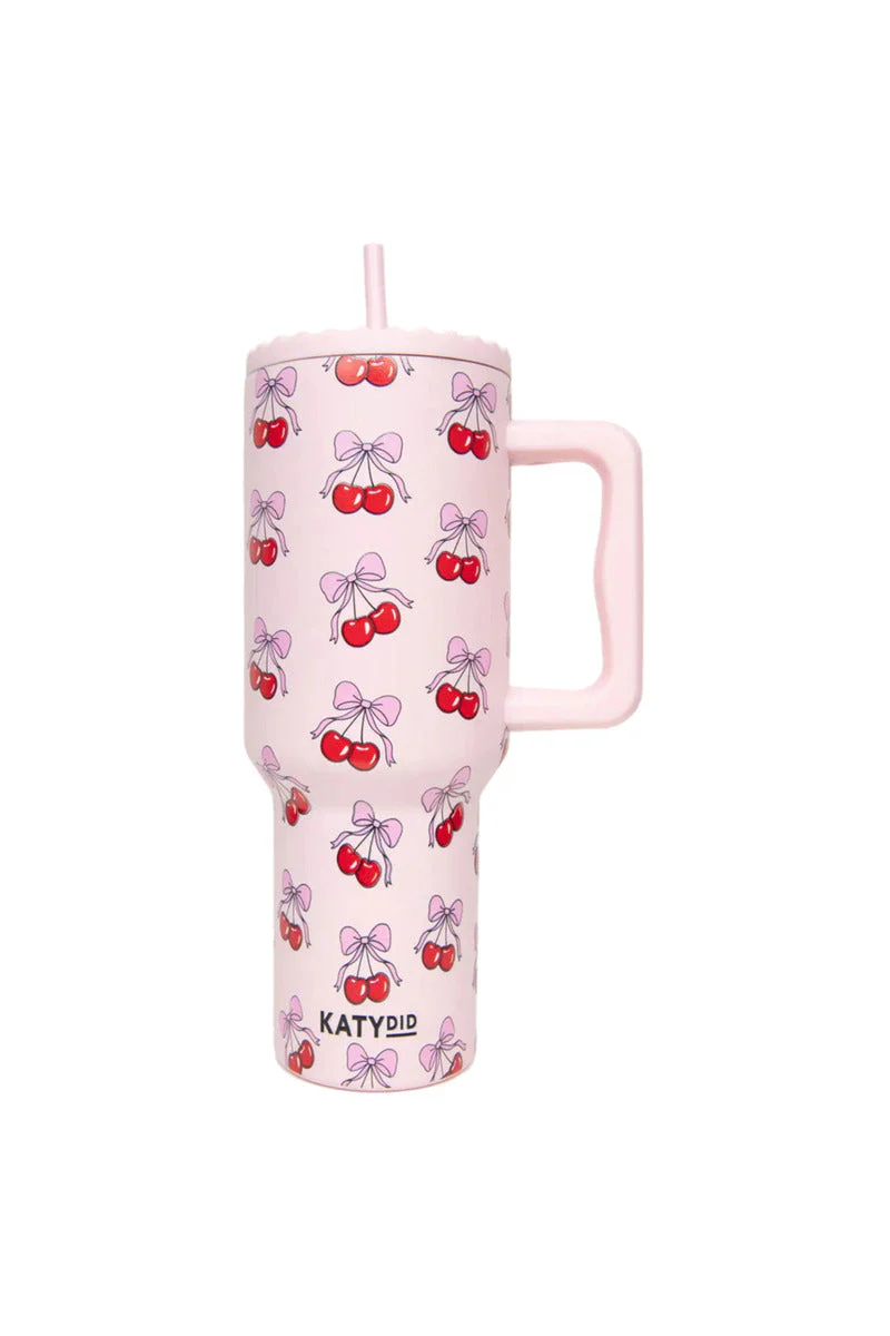 Cherry Bow Stainless Steel Tumbler - Image 3