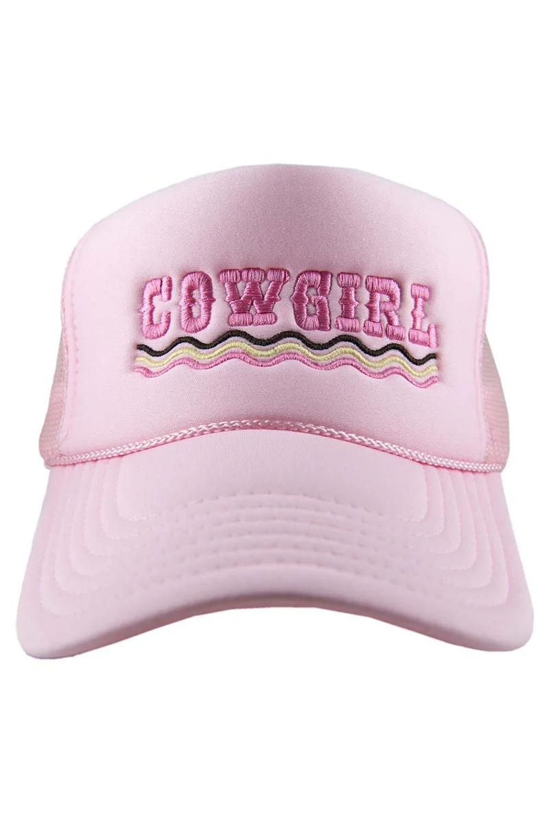 COWGIRL Spelled Out Foam Trucker Hat - Image 3