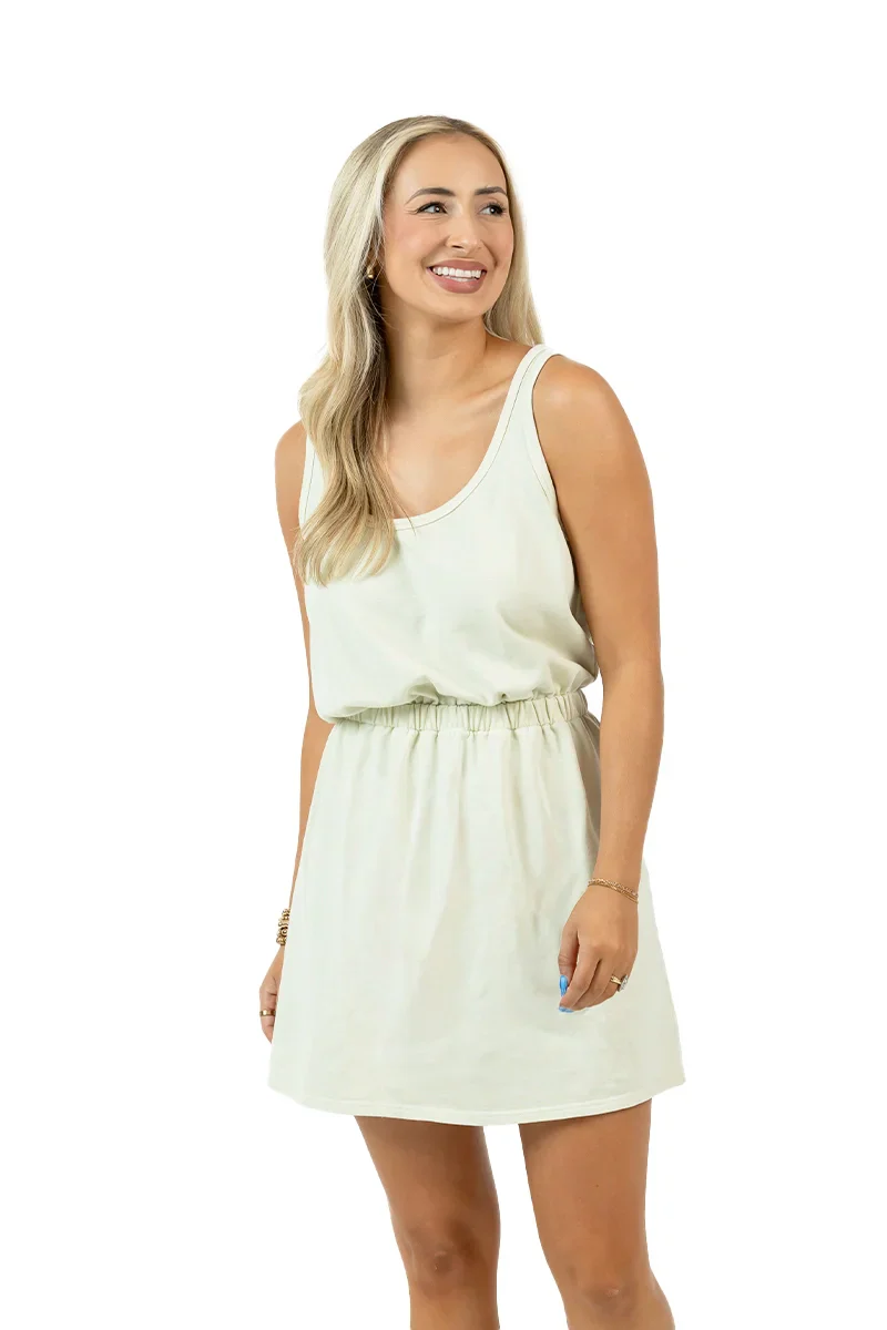 Cream Summer Mini Dress - Image 4