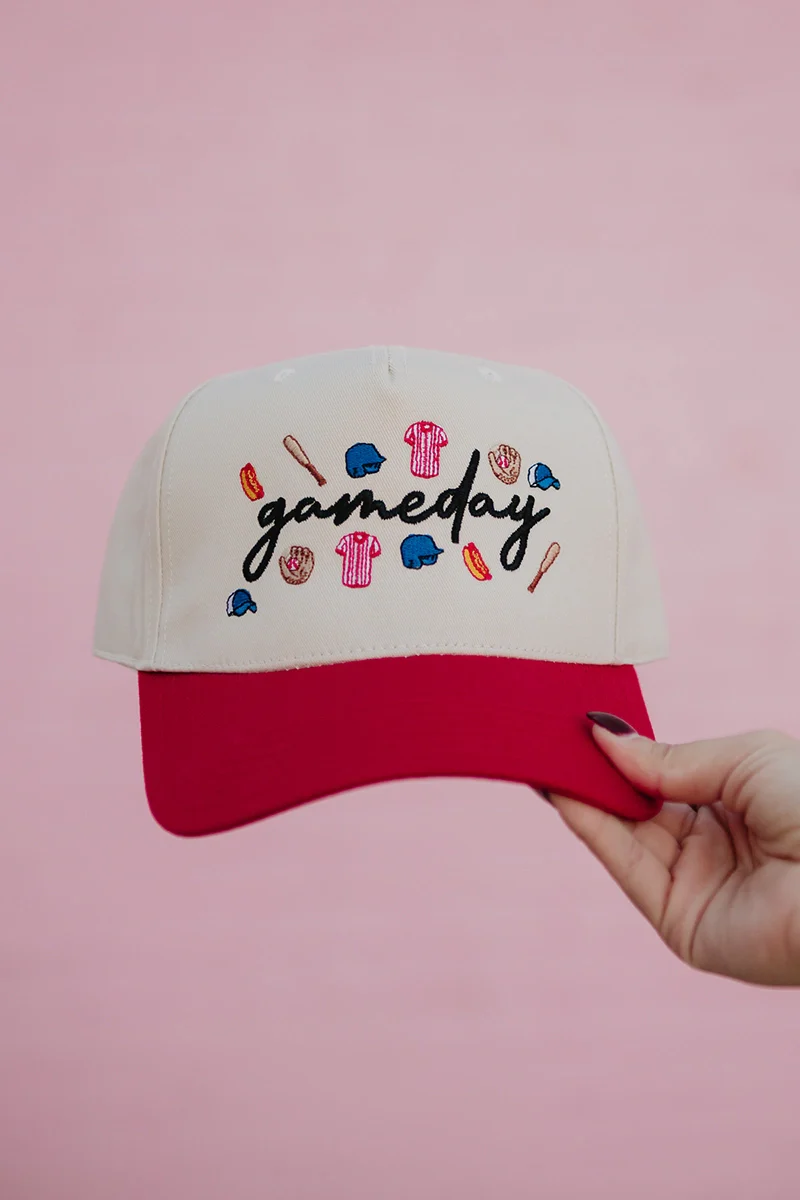 Gameday Baseball Doodles Vintage Trucker Hats for Women - Image 5
