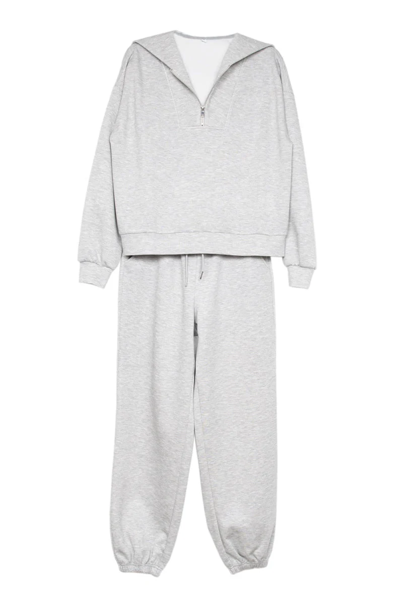 Gray Pullover Jogger Set - Image 4