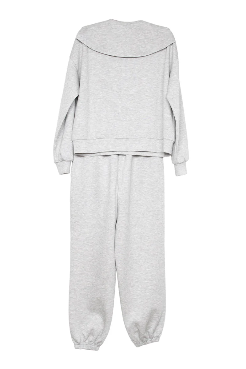Gray Pullover Jogger Set - Image 5