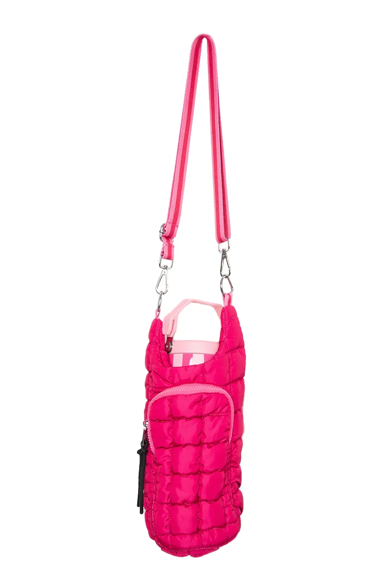 Hot Pink Two-Toned Water Bottle Holder - Image 3