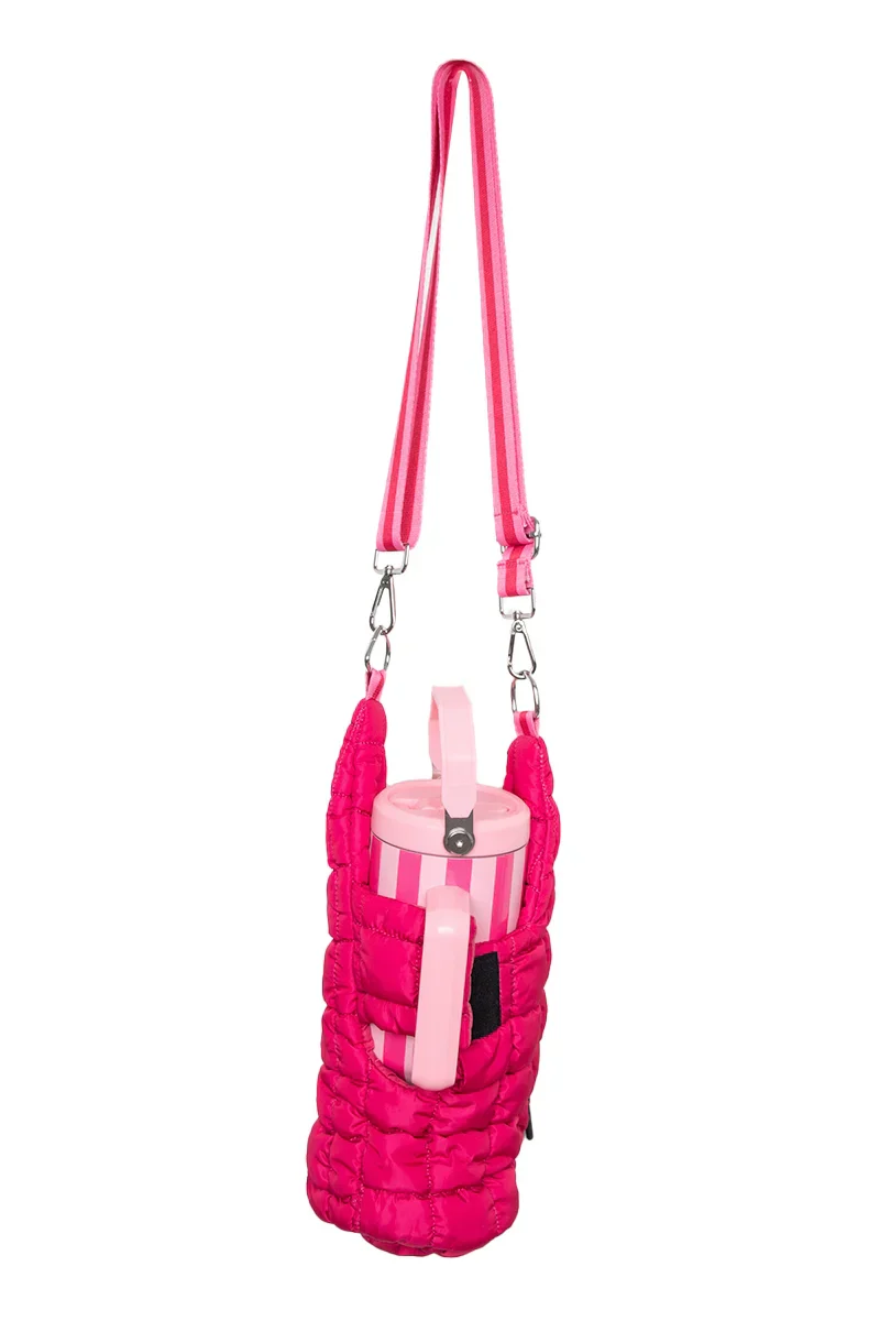 Hot Pink Two-Toned Water Bottle Holder - Image 4
