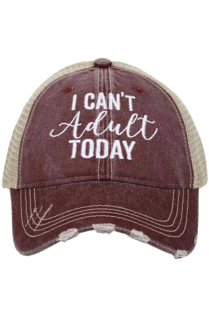 I Can't Adult Today Trucker Hat - Image 3