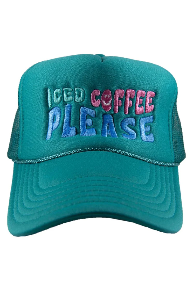 Iced Coffee Please Foam Trucker Hat - Image 4