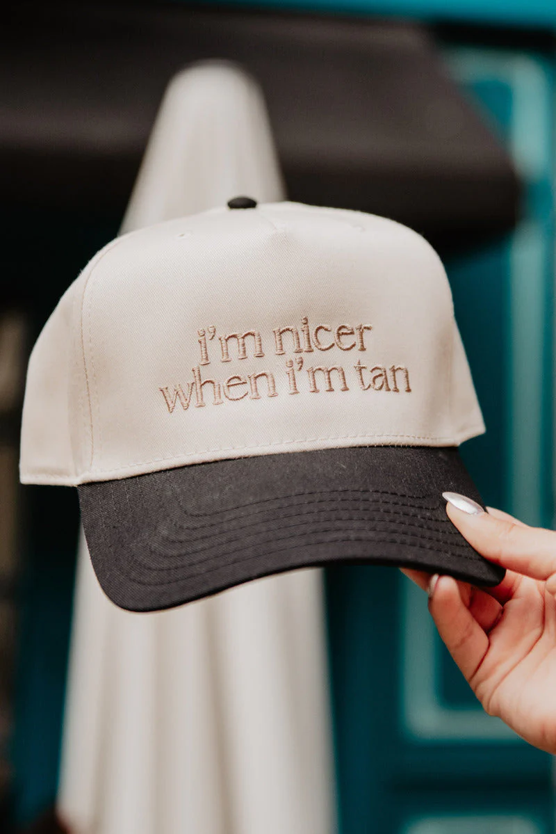 I'm Nicer When I'm Tan Funny Two-Toned Vintage Hats - Image 13