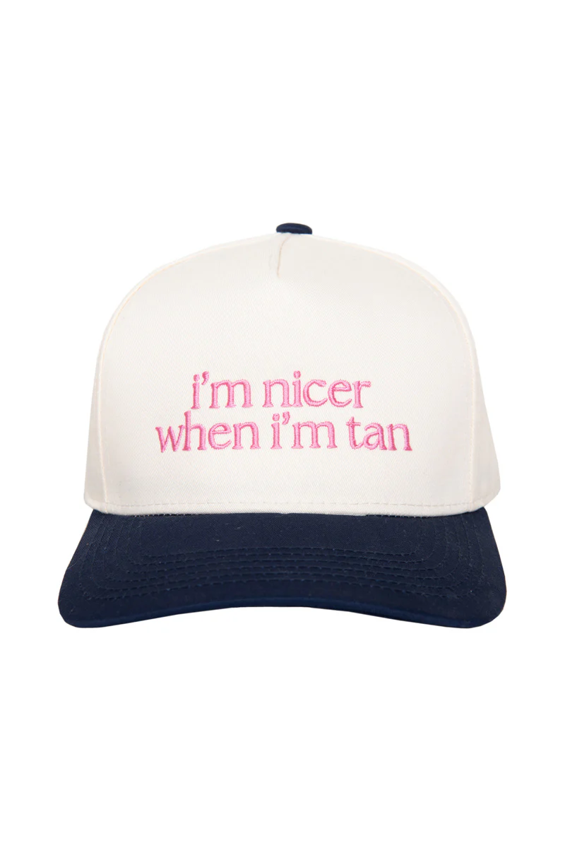 I'm Nicer When I'm Tan Funny Two-Toned Vintage Hats - Image 15