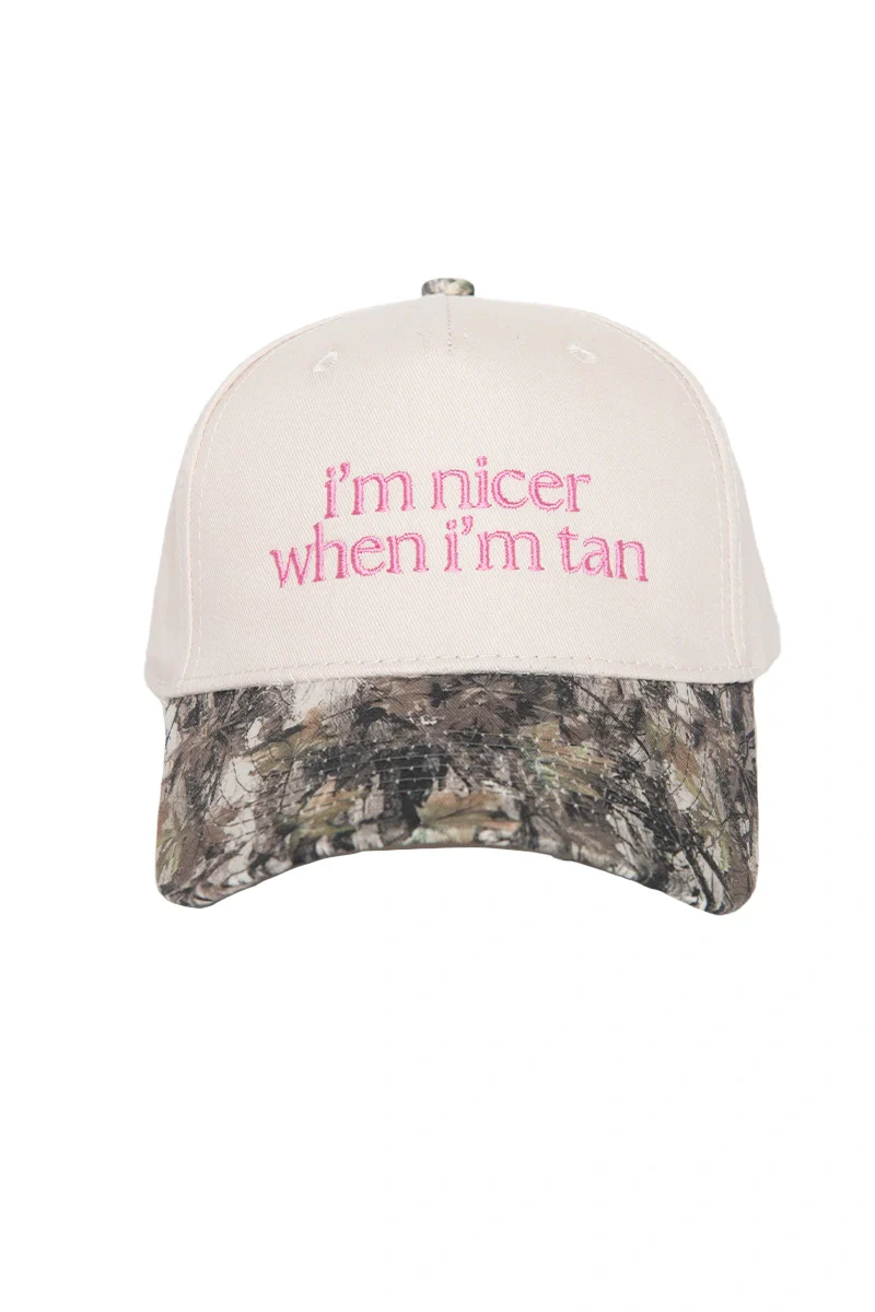 I'm Nicer When I'm Tan Funny Two-Toned Vintage Hats - Image 23
