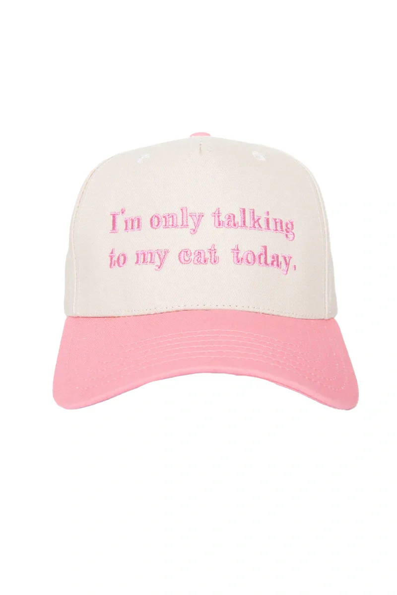I'm Only Talking To My Cat Today Trucker Hats Vintage - Image 10