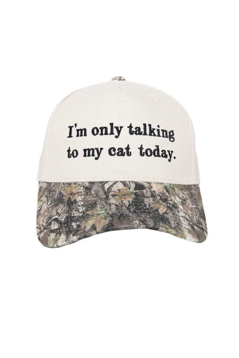 I'm Only Talking To My Cat Today Trucker Hats Vintage - Image 7