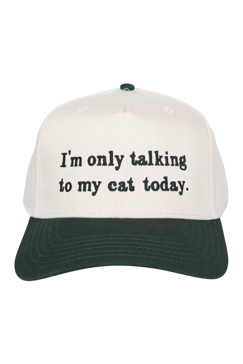 I'm Only Talking To My Cat Today Trucker Hats Vintage - Image 9
