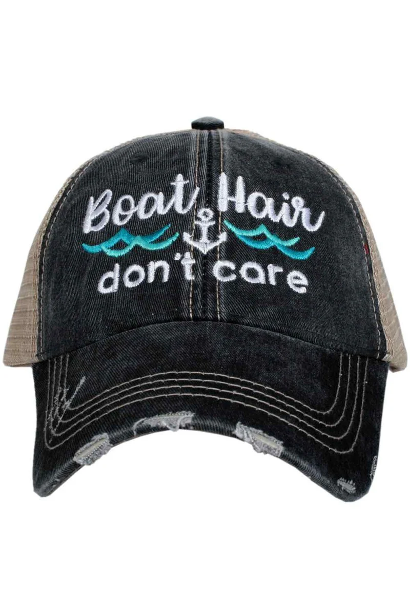 Boat Hair Don't Care Women's Trucker Hats - Image 3