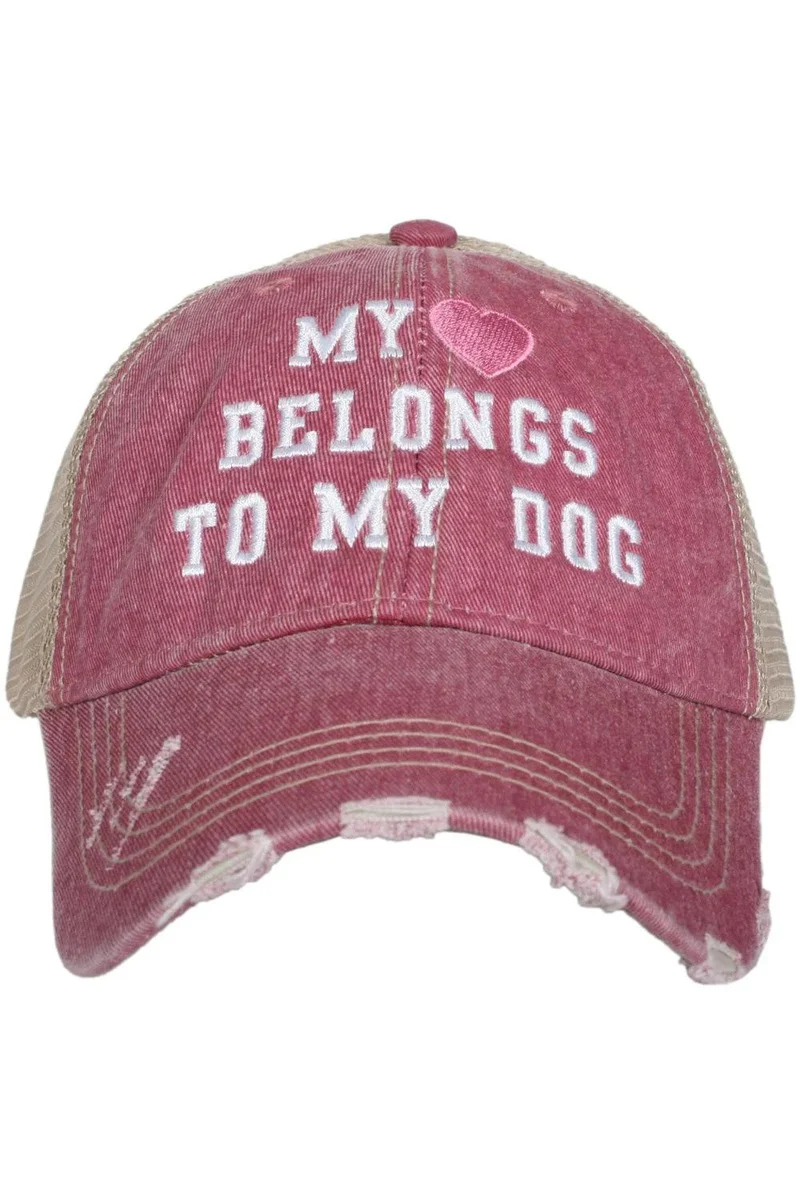 My Heart Belongs To My Dog Trucker Hats - Image 3