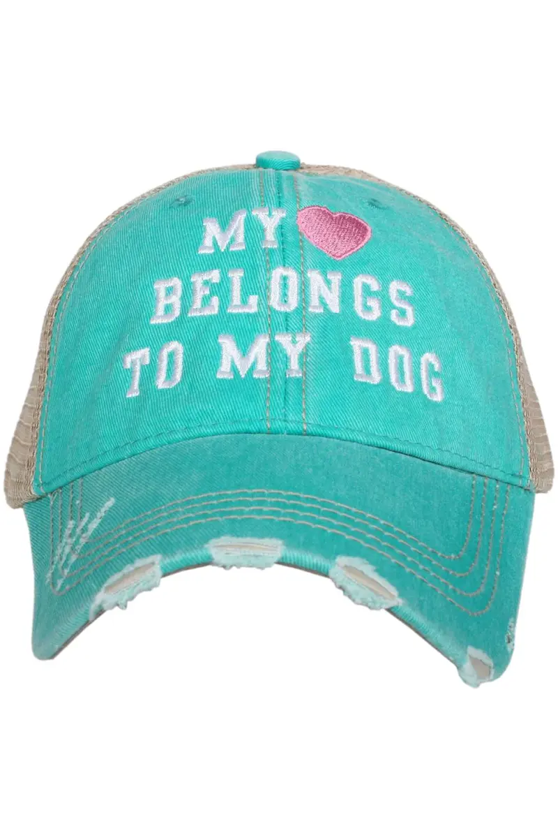 My Heart Belongs To My Dog Trucker Hats - Image 4