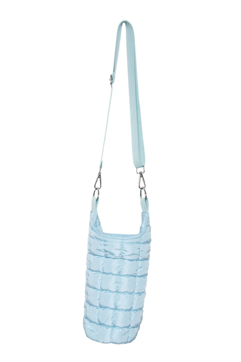 Light Blue Quilted Tumbler Carrier Bag - Image 6