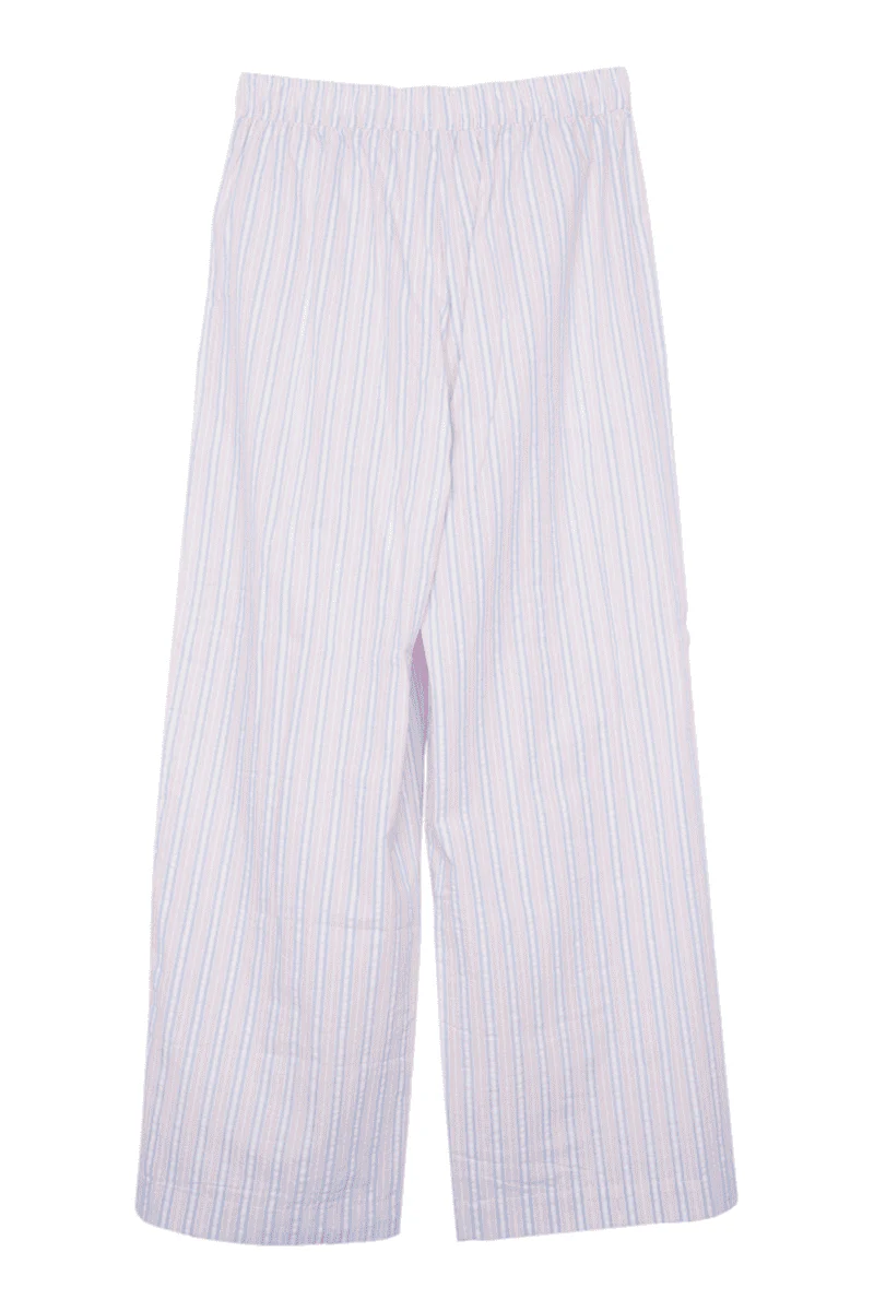 Light Pink and Blue Striped Casual Boxer Pants - Image 3