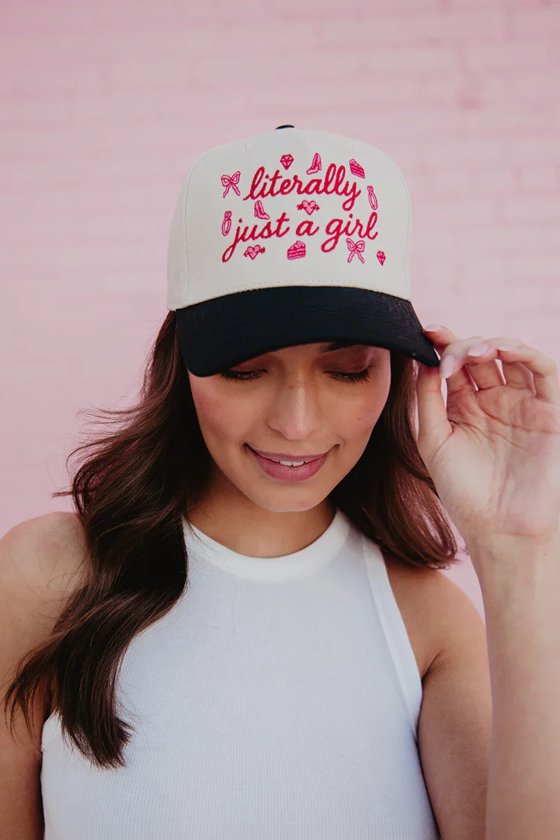 Literally Just A Girl Doodles Classic Trucker Hat - Image 3