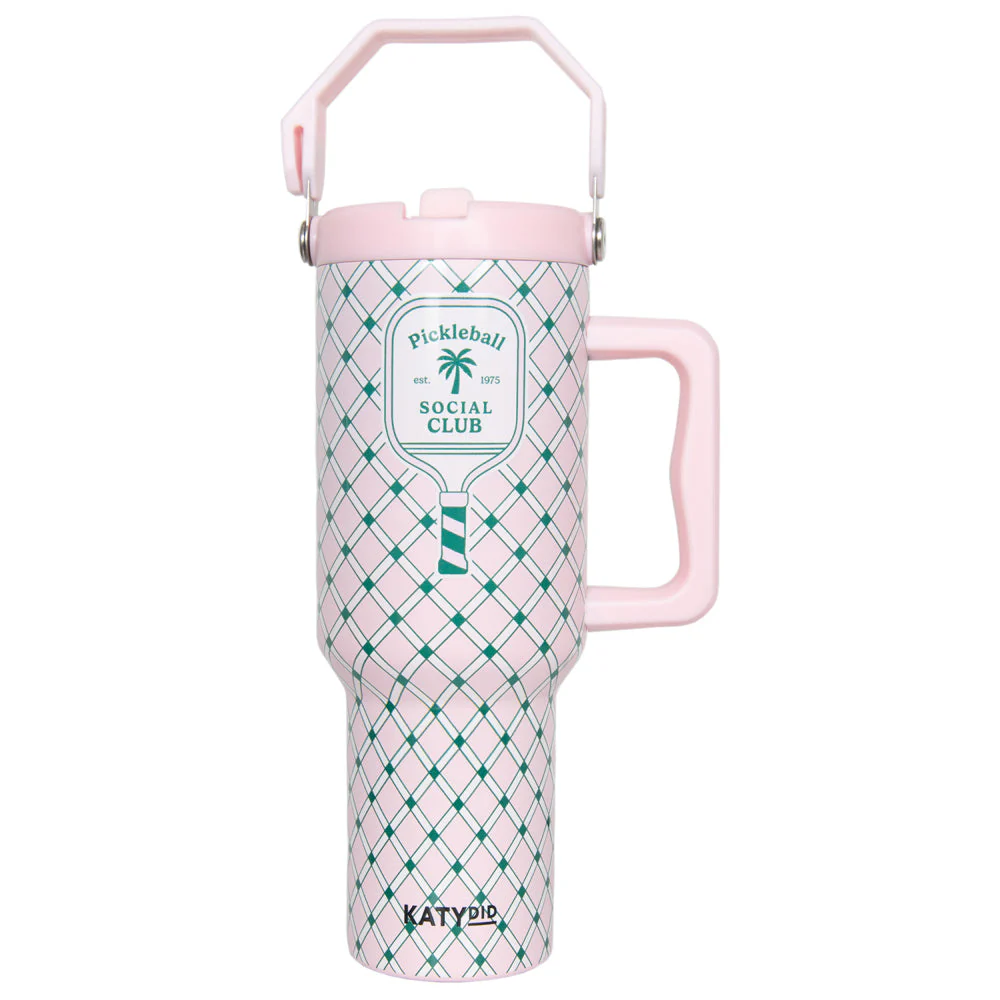 Pickleball Social Club 38 Oz Tumbler with Lid Handle - Image 3