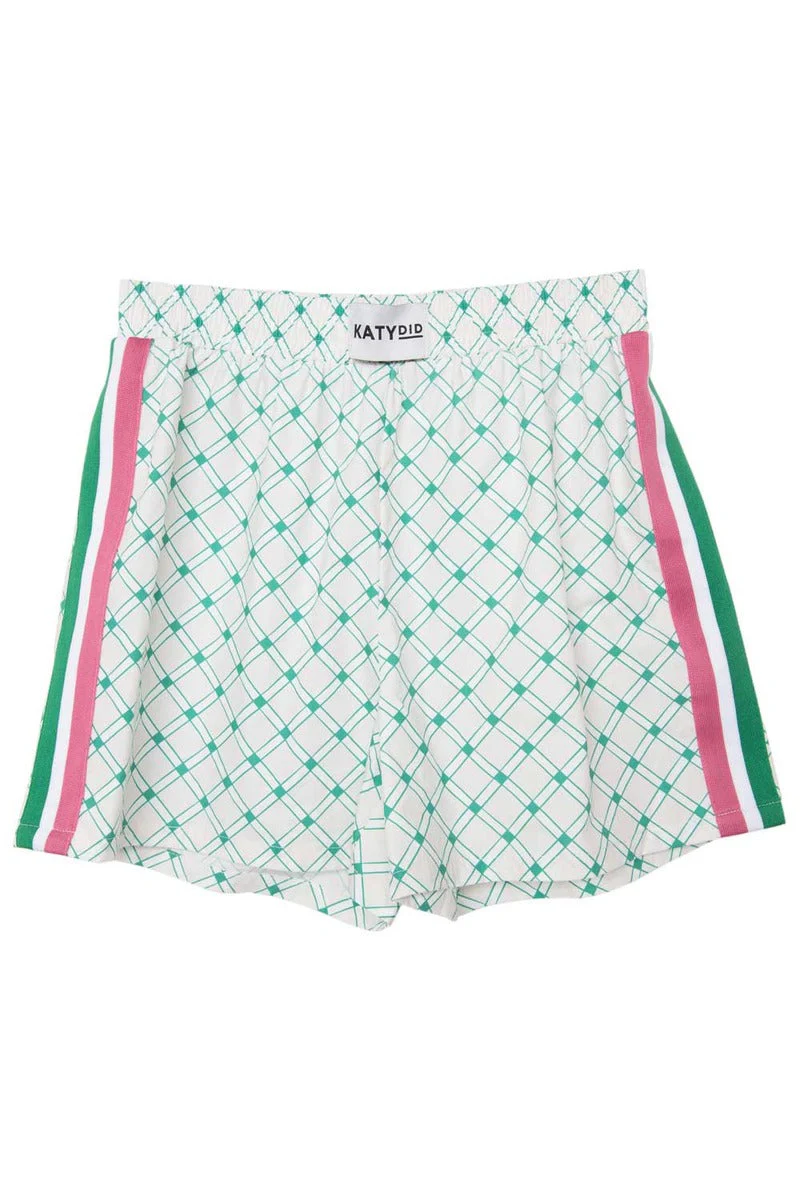 Pink and Green Plaid Cute Women's Boxer Shorts - Image 3