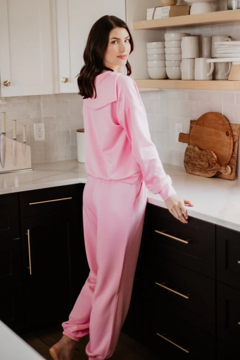 Pink Relaxed Fit Lounge Set - Image 3