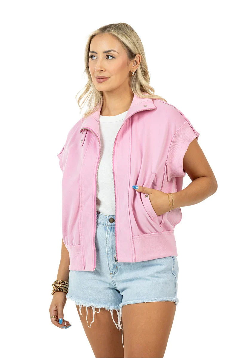Pink Utility Vest for Women - Image 4