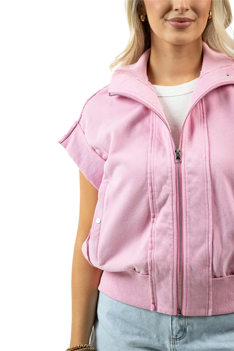 Pink Utility Vest for Women - Image 5