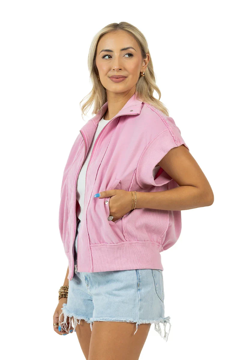 Pink Utility Vest for Women - Image 6