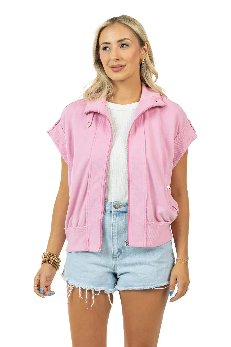 Pink Utility Vest for Women - Image 7