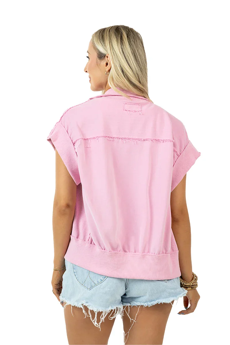 Pink Utility Vest for Women - Image 8