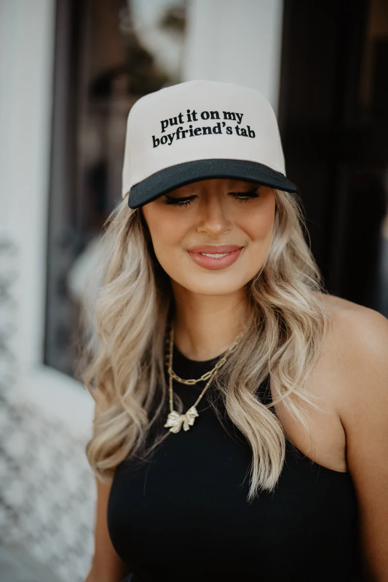 Put It On My Boyfriend's Tab Two-Toned Vintage Hat - Image 3