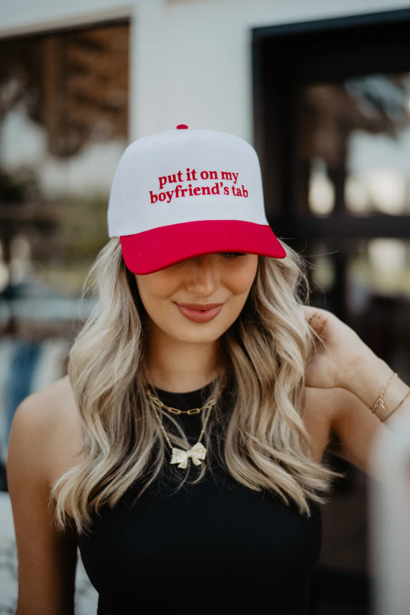 Put It On My Boyfriend's Tab Two-Toned Vintage Hat - Image 5