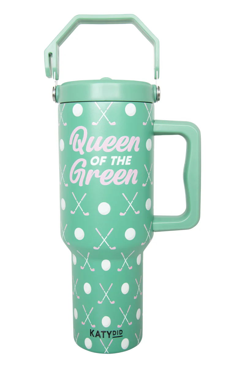 Queen of the Green Golf 38 Oz Tumbler with Lid Handle - Image 3
